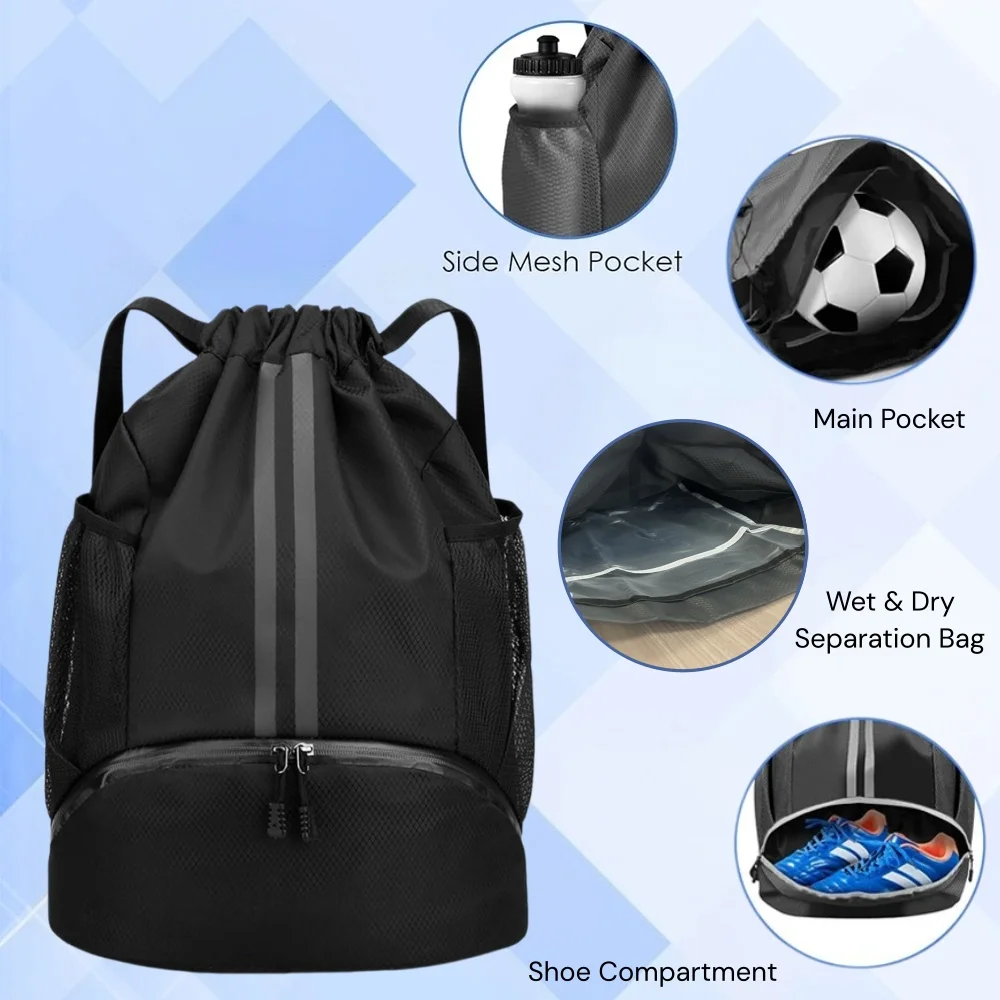 Drawstring Sports Backpack,Lig - Drawstring Gym Bag 评论和价格
