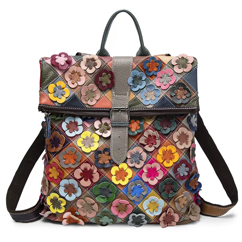 Vintage Women Genuine Leather  - Fashion Backpack Women 评论和价格
