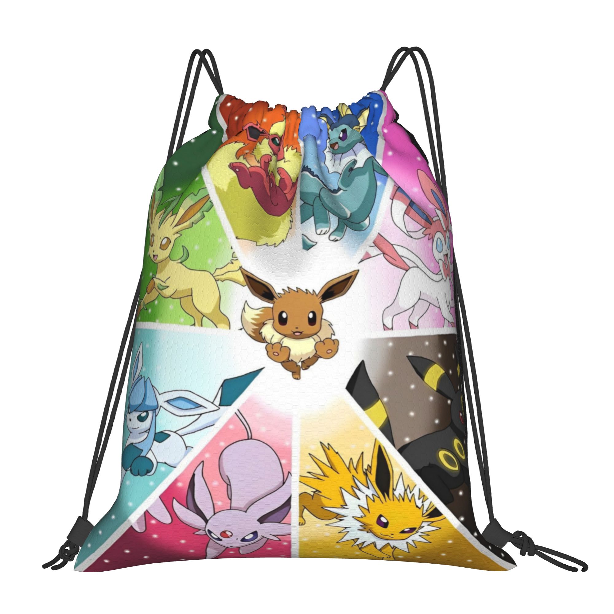90s Anime Poke-Mon Drawstring  - Drawstring Gym Bag 评论和价格