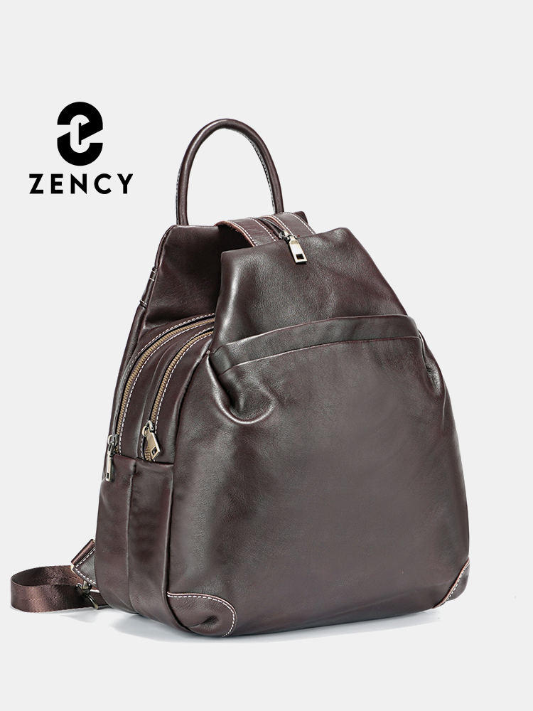 Zency Genuine Leather Women's  - Travel Backpack Anti Theft 评论和价格