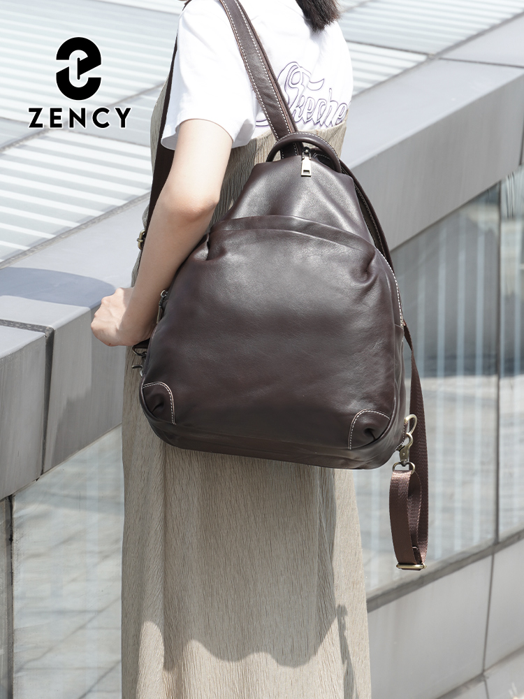 Zency Genuine Leather Women's  - Travel Backpack Anti Theft 评论和价格