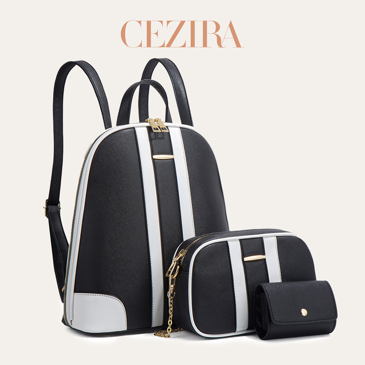 CR Fashion Stripes Patchwork B - Fashion Backpack Women 评论和价格