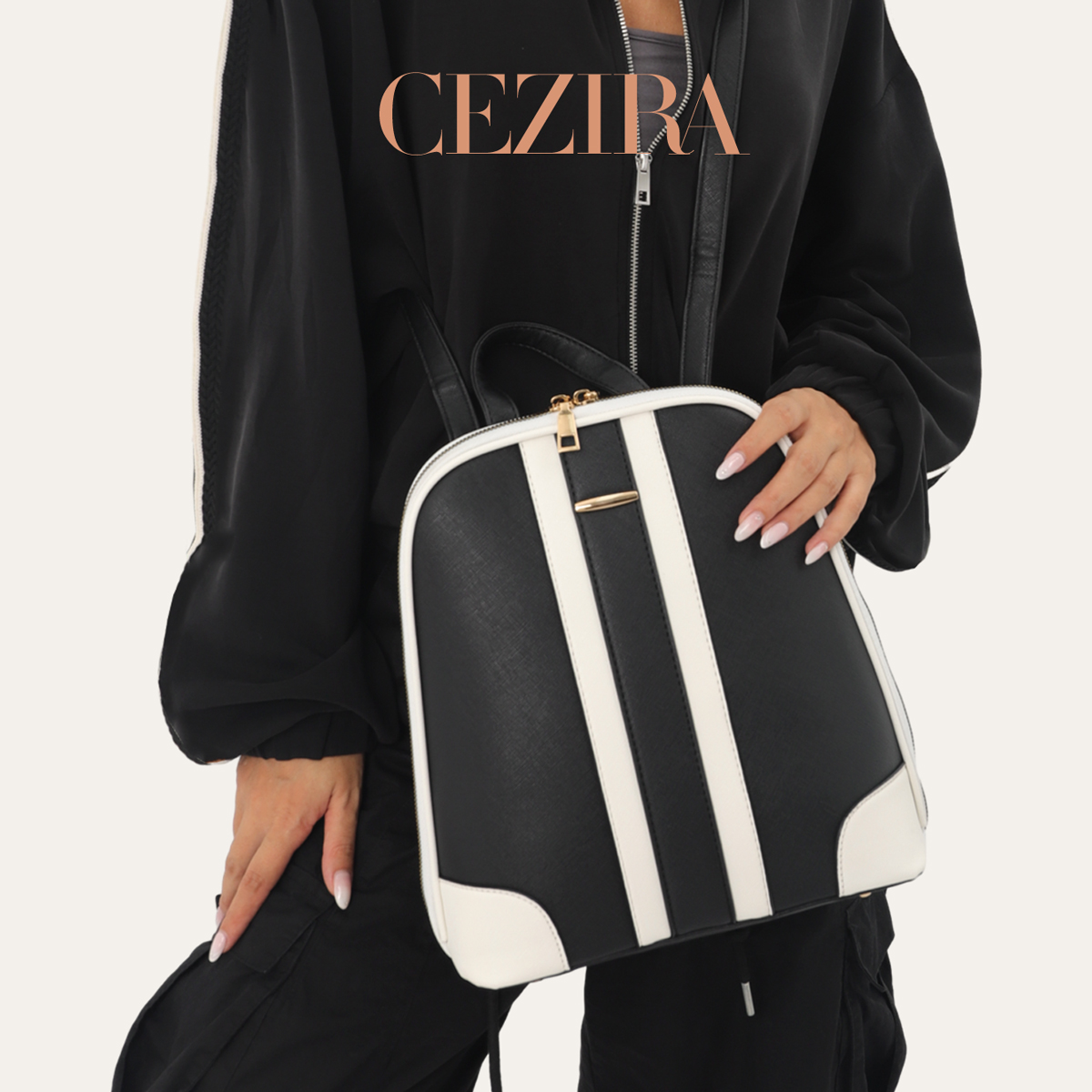 CR Fashion Stripes Patchwork B - Fashion Backpack Women 评论和价格