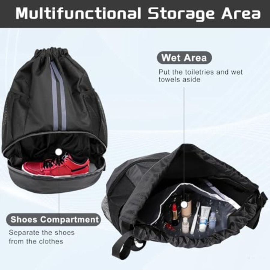 Sports Drawstring Backpack wit - Drawstring Gym Bag 评论和价格