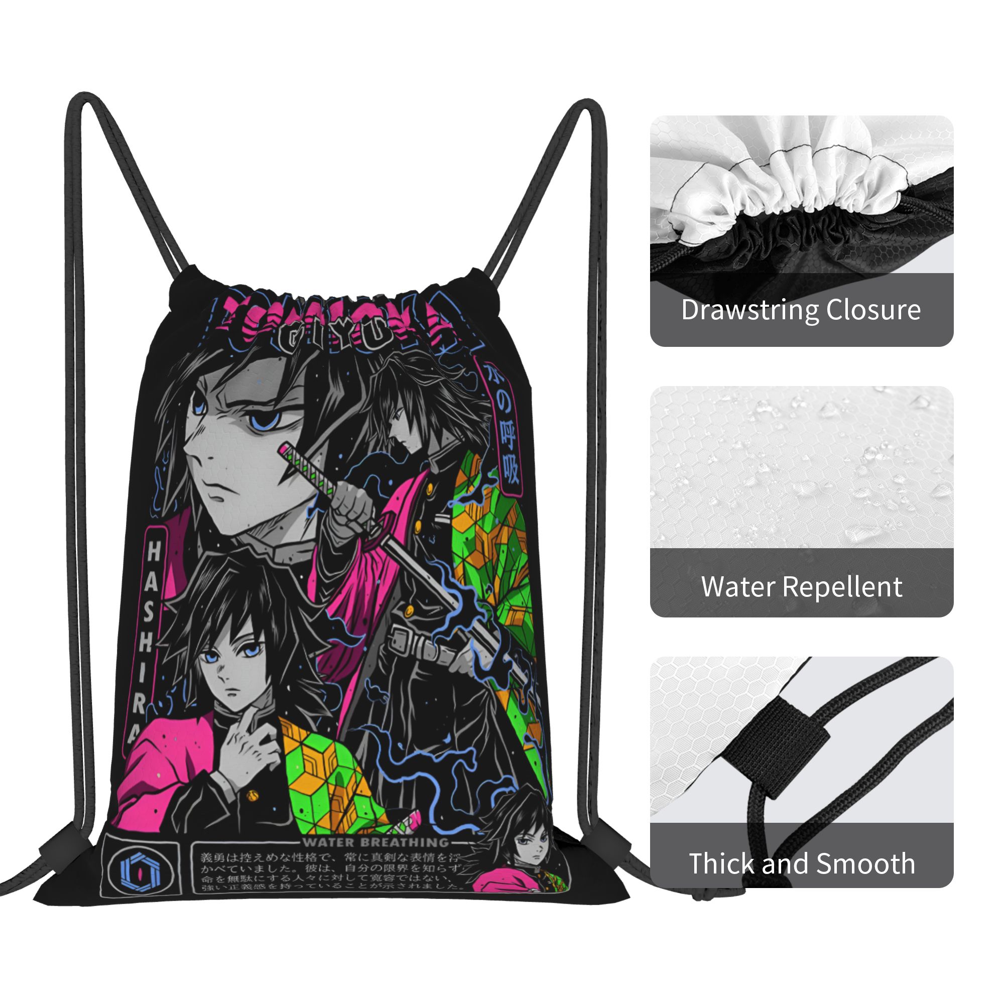Custom Demon Slayers Drawstrin - Drawstring Gym Bag 评论和价格