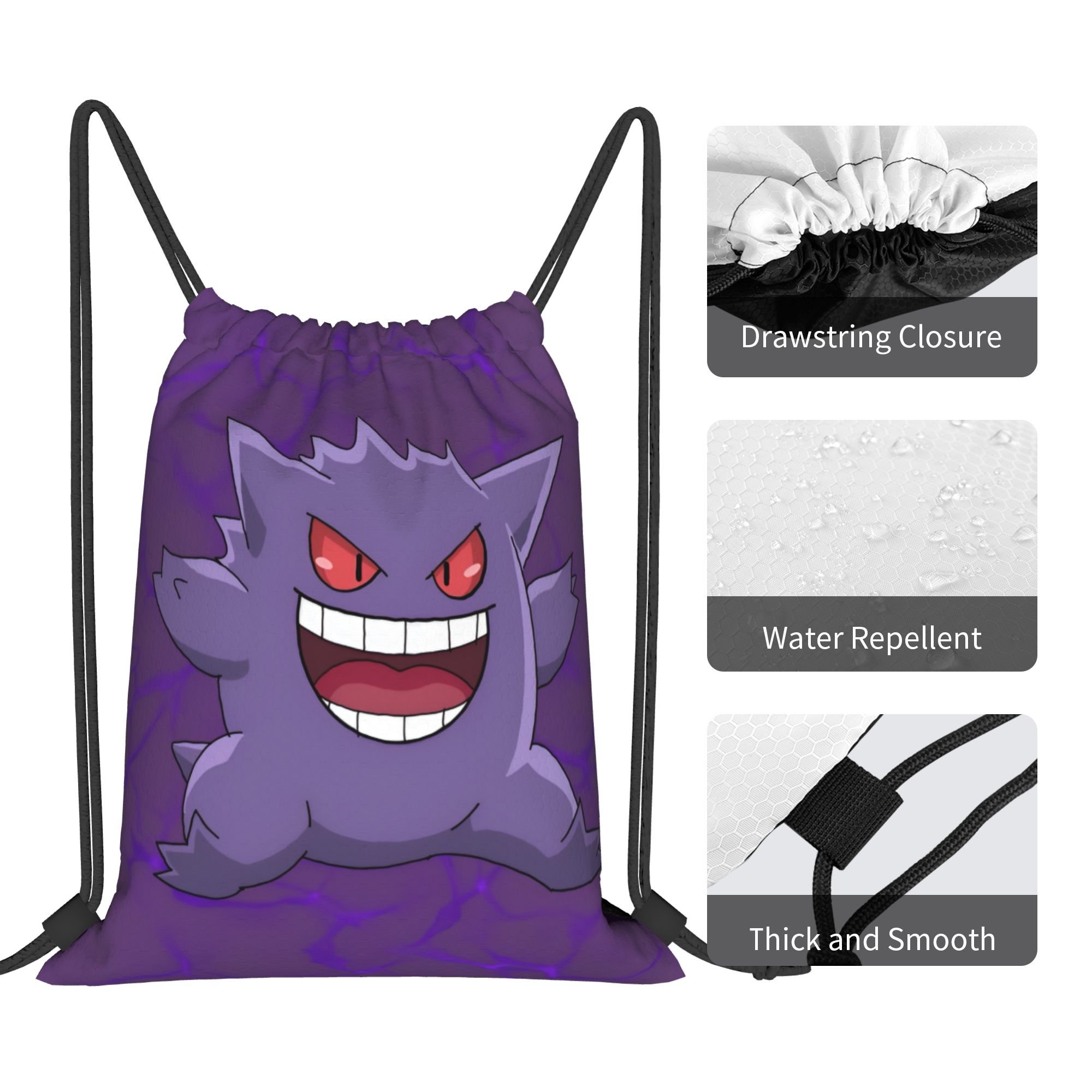 Custom Pokemoned Gengars Draws - Drawstring Gym Bag 评论和价格
